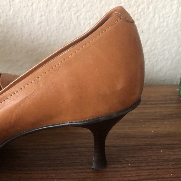 Cathy Jean Brazil Leather Light Brown Leather Heels size 7.5 - Picture 9 of 11
